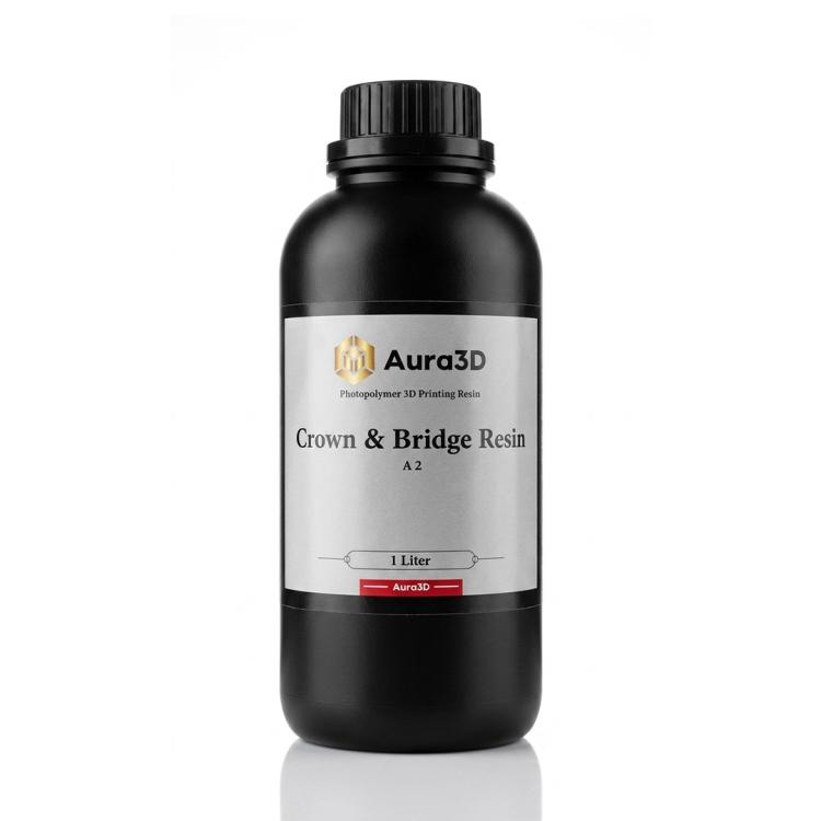 Aura 3D Bridge & Crown Resin – Biocompatible Photopolymer Resin for Dental Provisional Restorations (1L, A2 Shade)